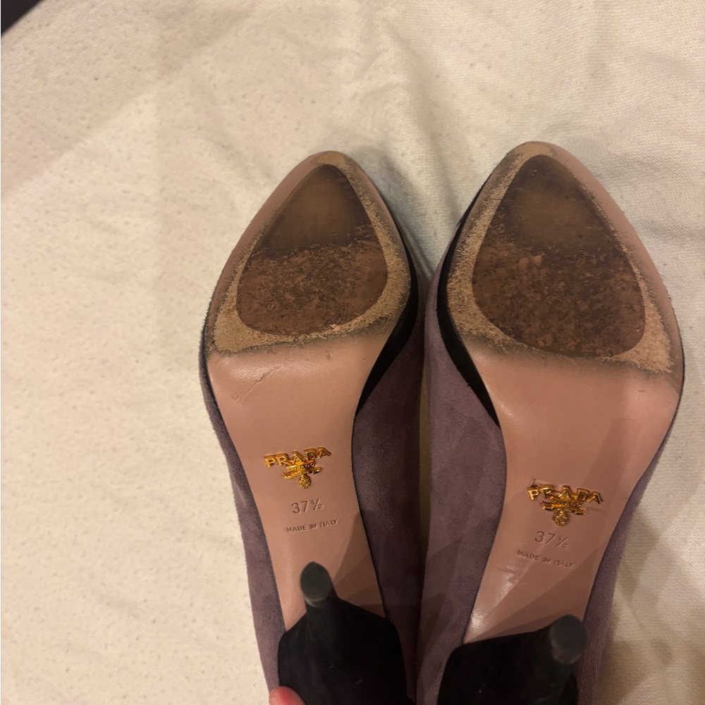 Prada FW2008 Graphic Suede Pumps | Camoscio Grafic | Size 37.5 - Picture 2 of 9